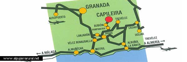 Mapa de carreteras de la provincia de Granada